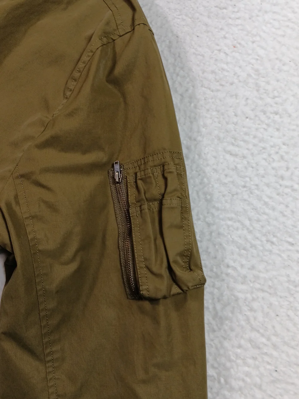 J Crew Jacket Mens Large Olive Green Military Flight Bomber G7583